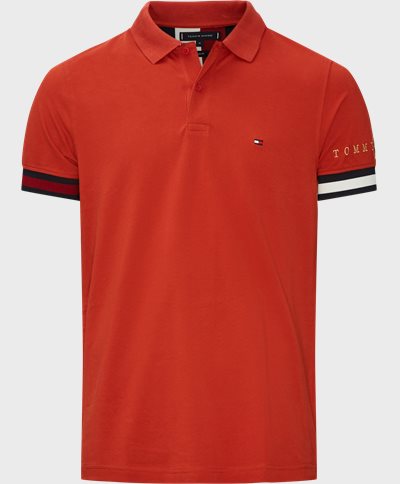 Tommy Hilfiger T-shirts 23961 ICON FLAG CUFF SLIM POLO Red