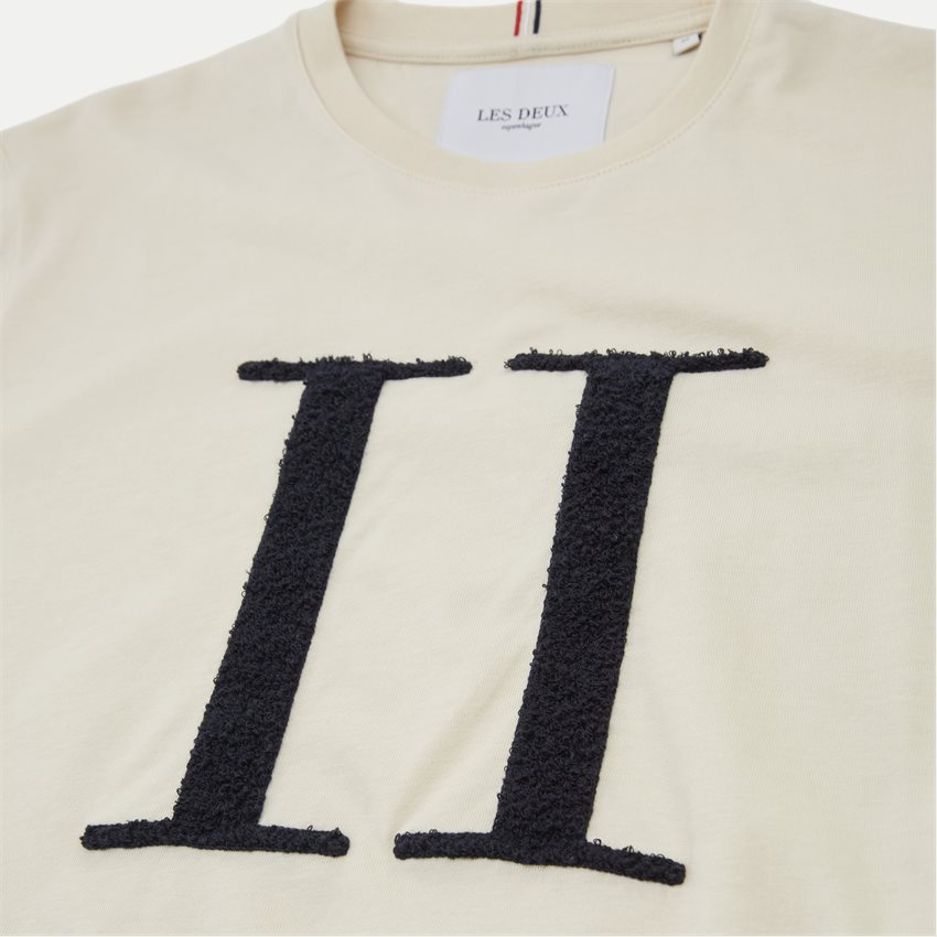 Les Deux T-shirts ENCORE BOUCLE T-SHIRT LDM101082 IVORY MELANGE/ORANGE