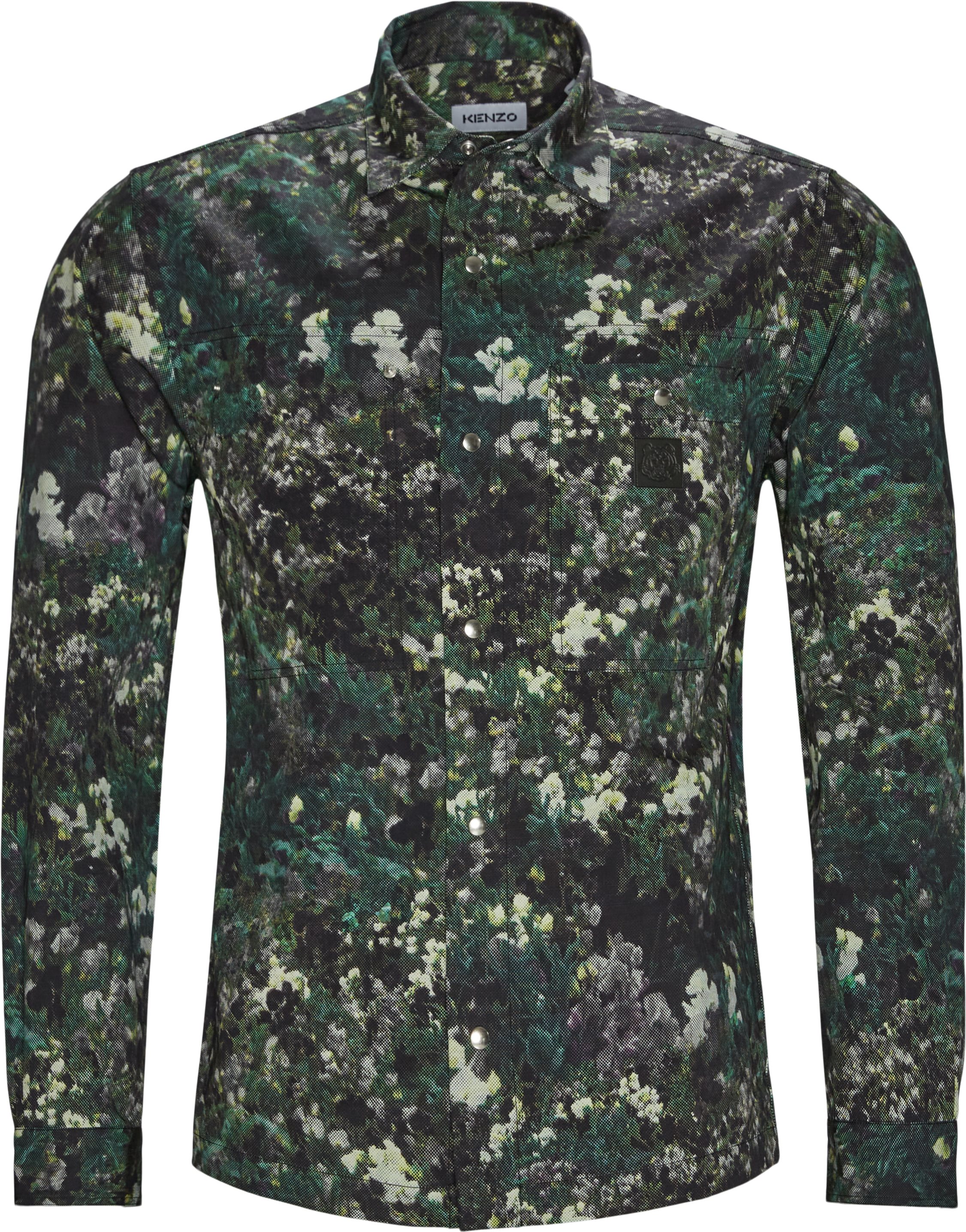 Printed Snap Overshirt - Skjorter - Regular fit - Army