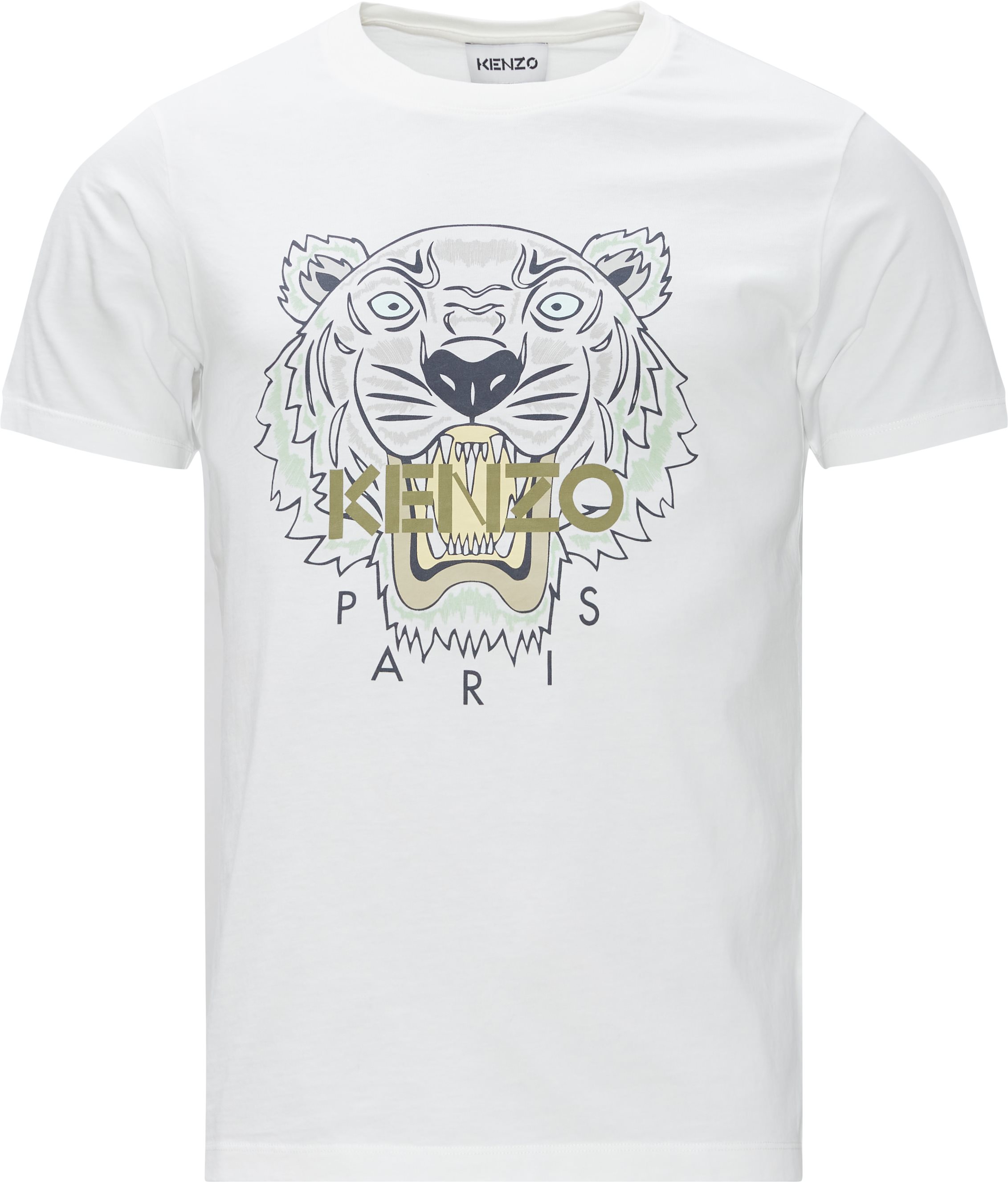 Tiger Print Tee - T-shirts - Regular fit - White
