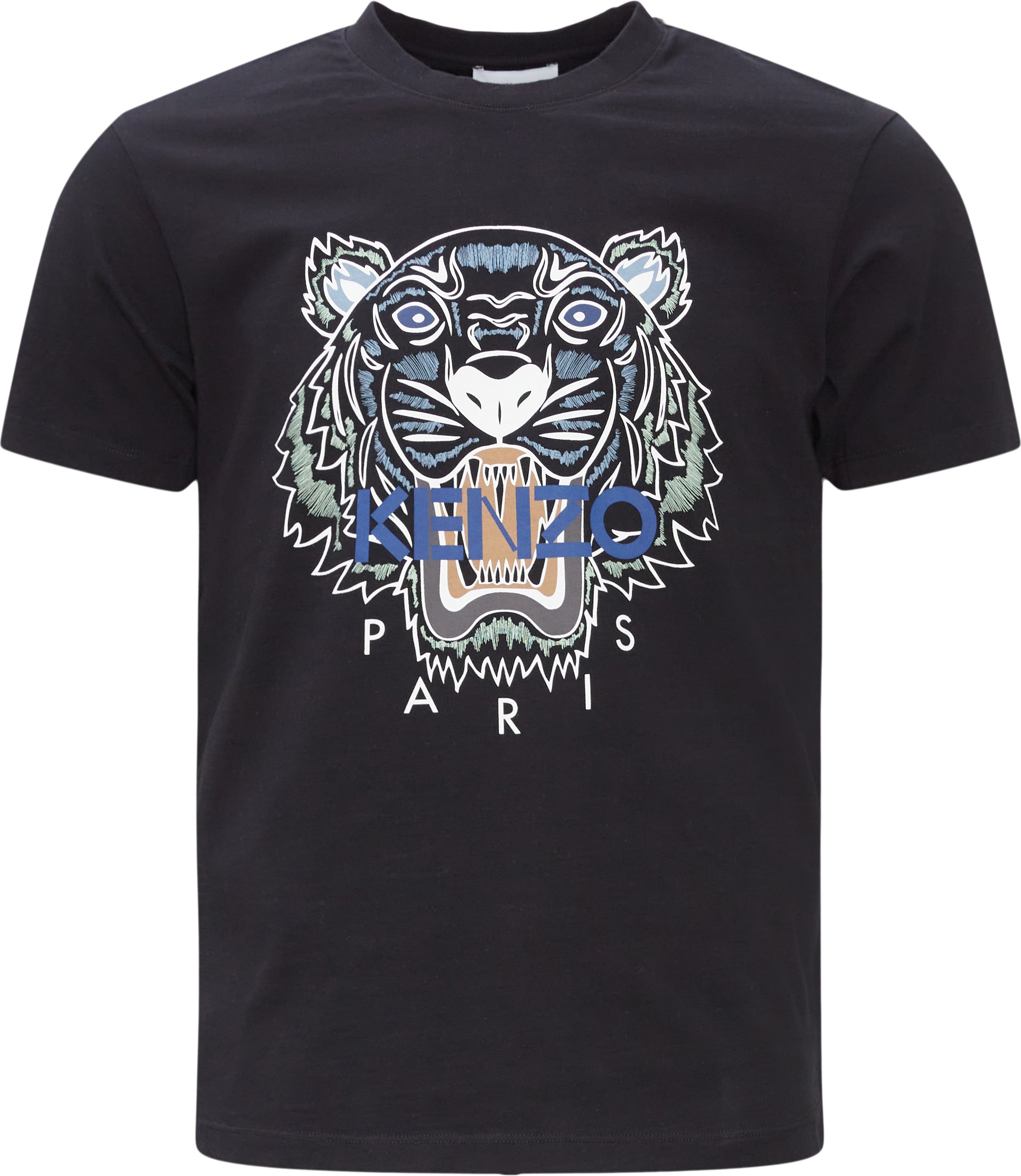 Tiger Print Tee - T-shirts - Regular fit - Sort