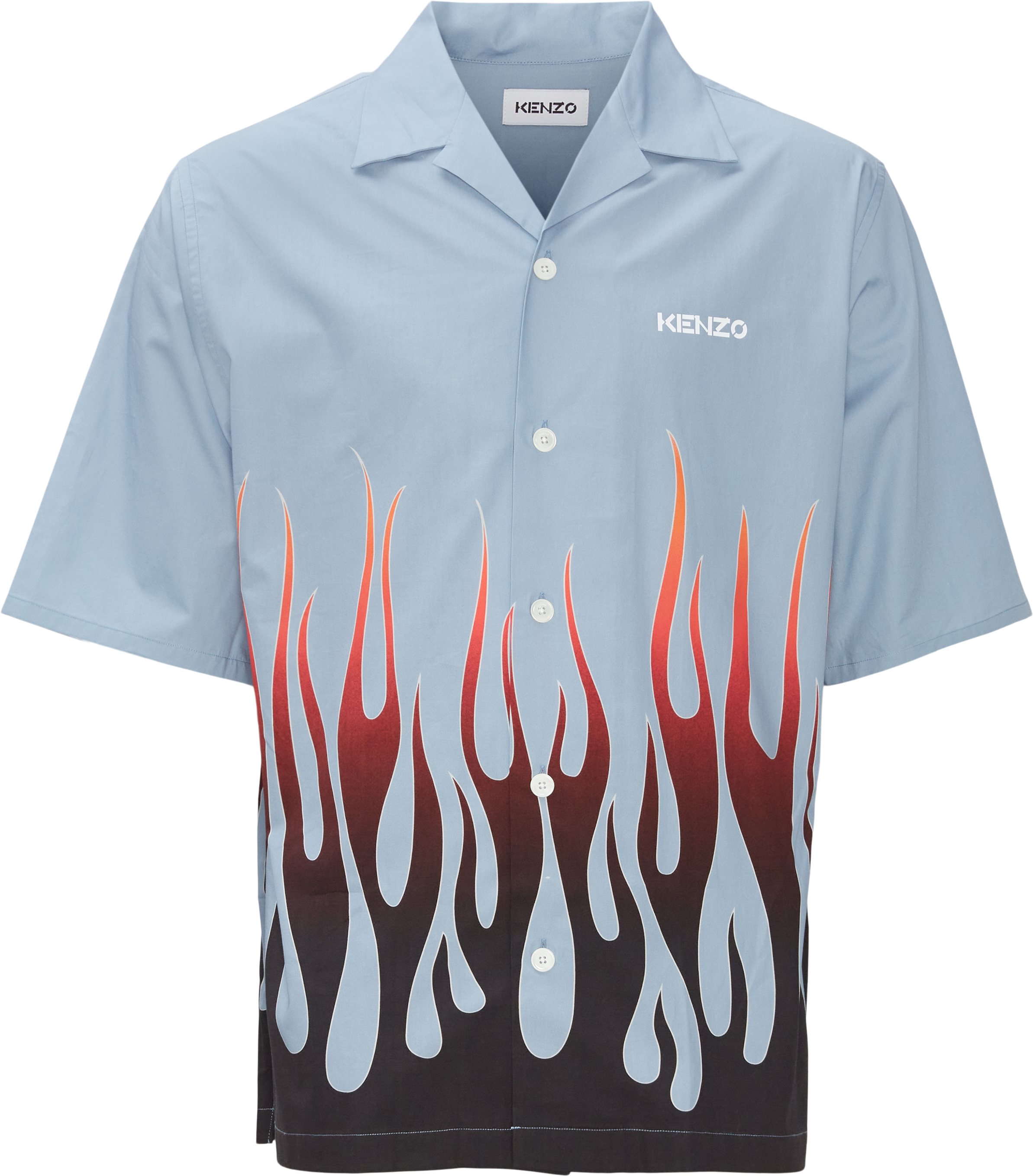 Casual Short Sleeve Shirt - Kortærmede skjorter - Oversize fit - Blå