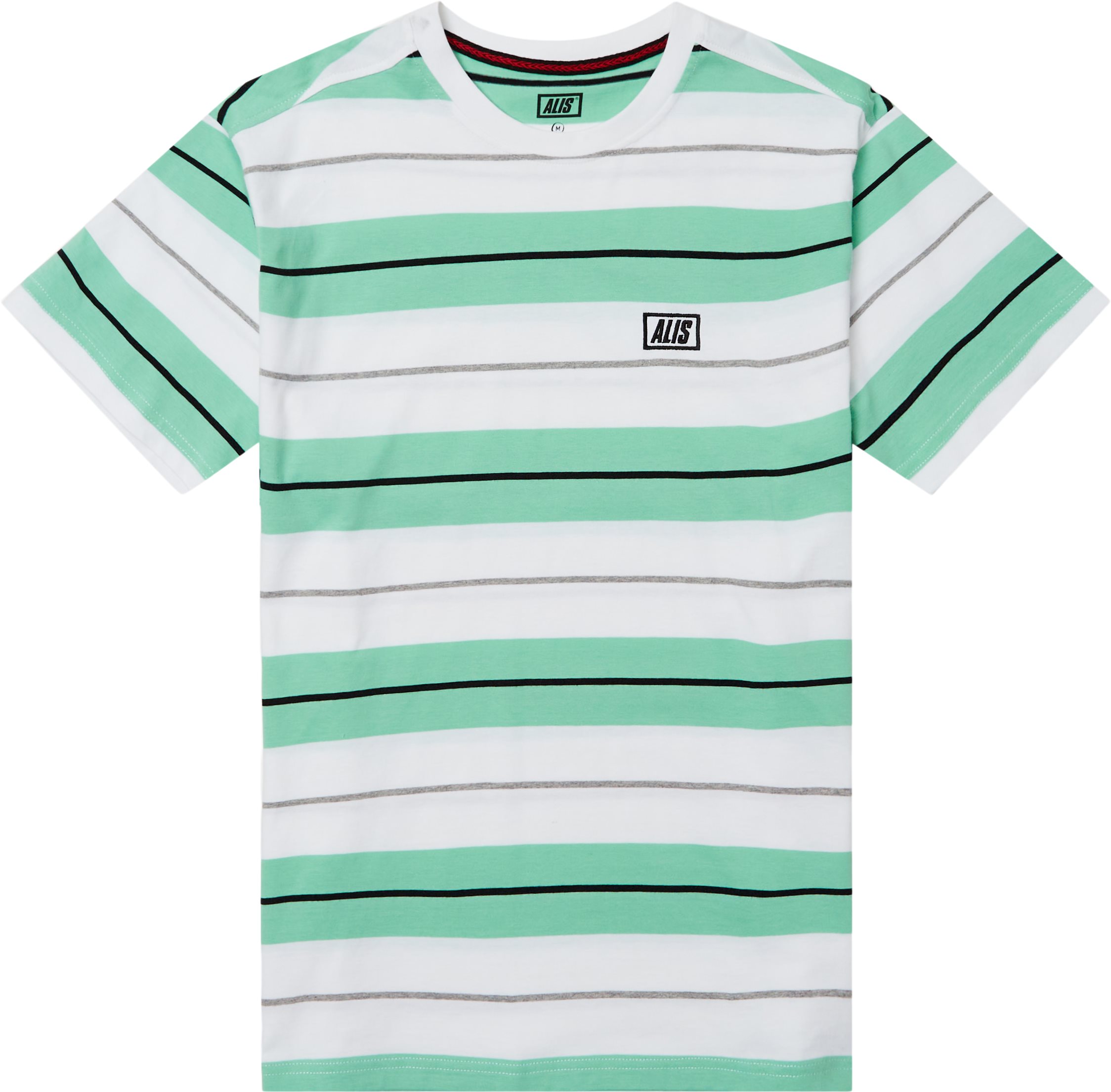 Stencil Stripe Tee - T-shirts - Regular fit - Vit