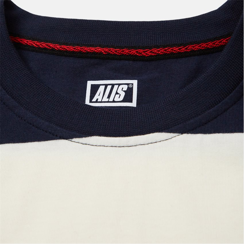 ALIS T-shirts GENTLEMAN STRIPE T-SHIRT AM3072 NAVY