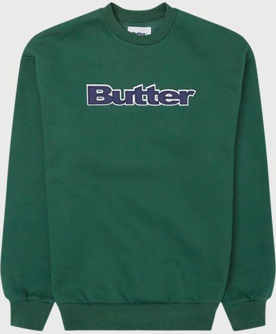 Butter Goods Sweatshirts LOGO CREWNECK Grön