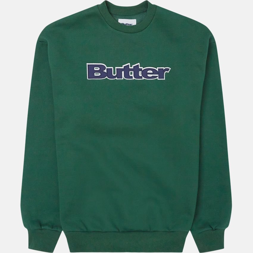 Butter Goods Sweatshirts LOGO CREWNECK GRØN