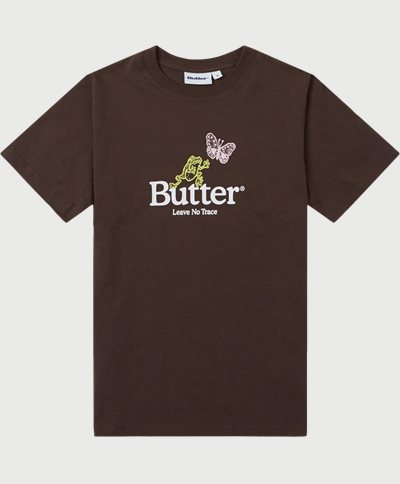 Butter Goods T-shirts LEAVE NO TRACE TEE Brun