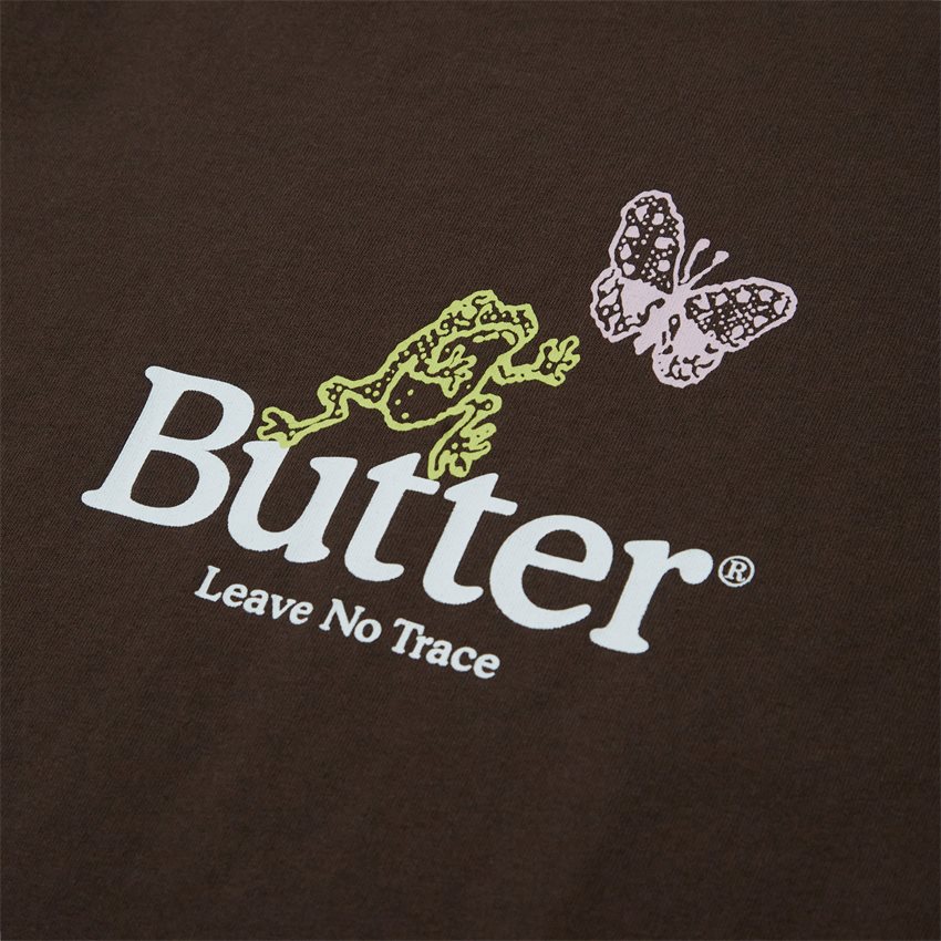 Butter Goods T-shirts LEAVE NO TRACE TEE BRUN