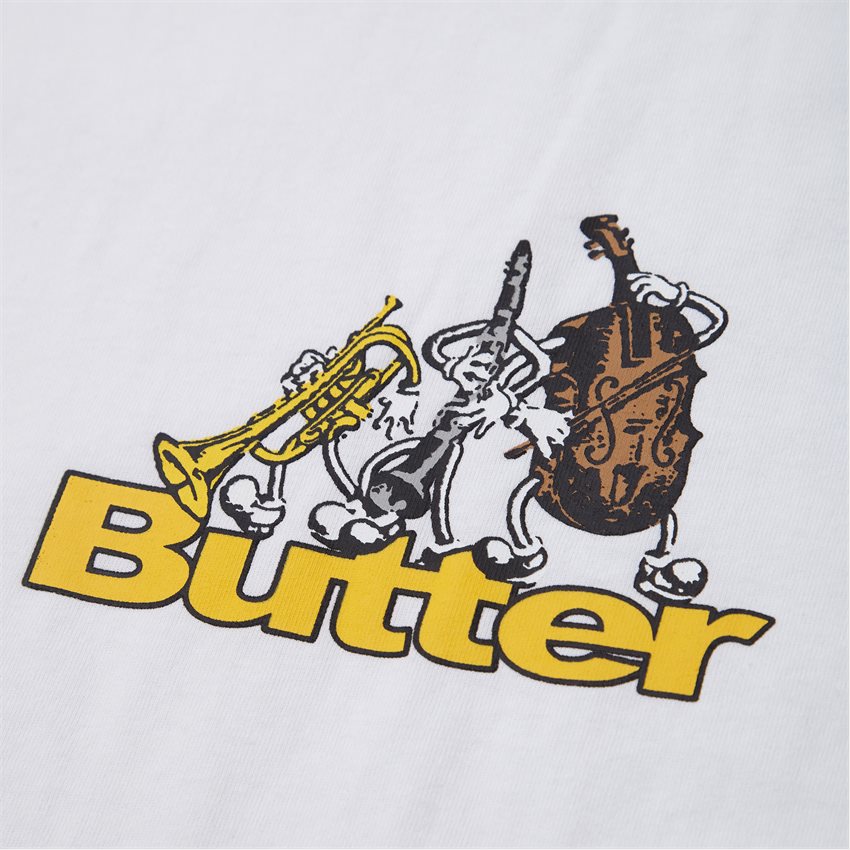 Butter Goods T-shirts TRIO LOGO TEE HVID