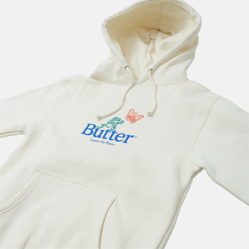 Butter Goods Sweatshirts LEAVE NO TRACE HOOD ECRU