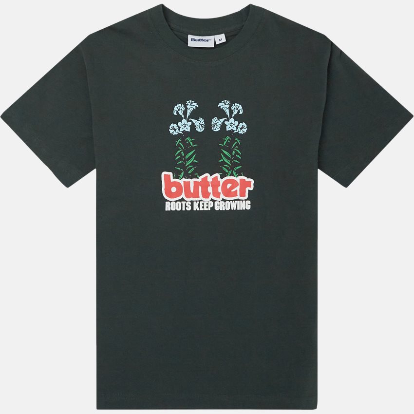 Butter Goods T-shirts ROOTS TEE GRØN
