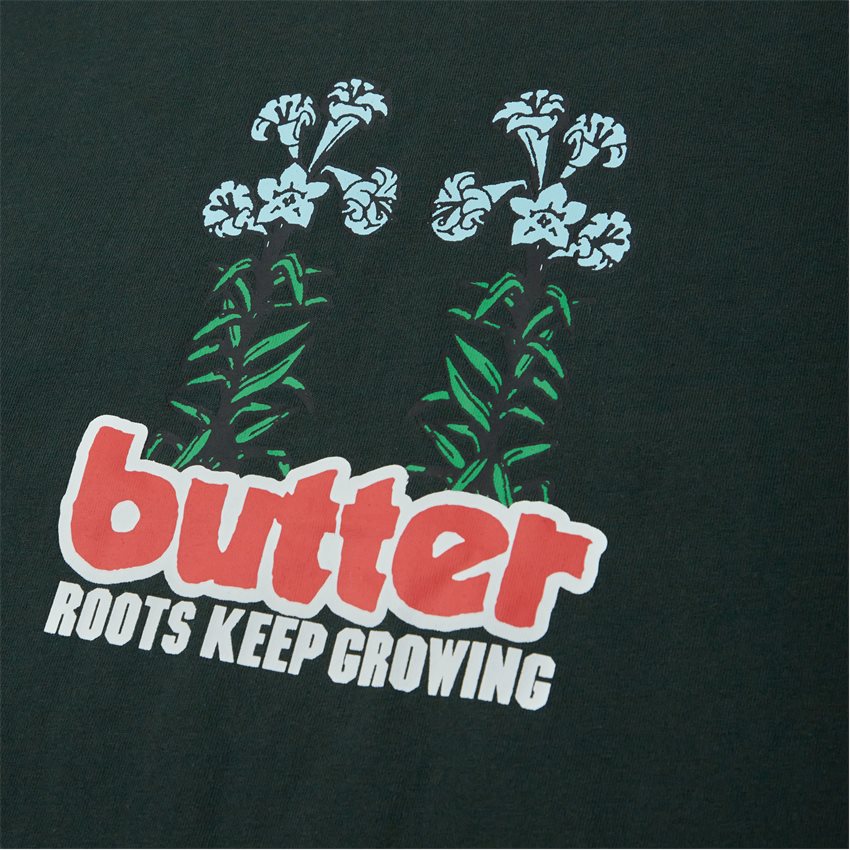 Butter Goods T-shirts ROOTS TEE GRØN