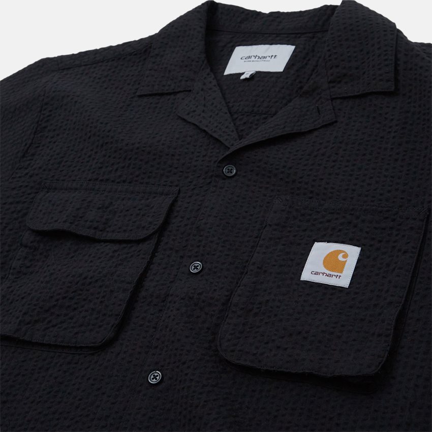 Carhartt WIP Skjorter S/S DRYDEN SHIRT I030037 BLACK
