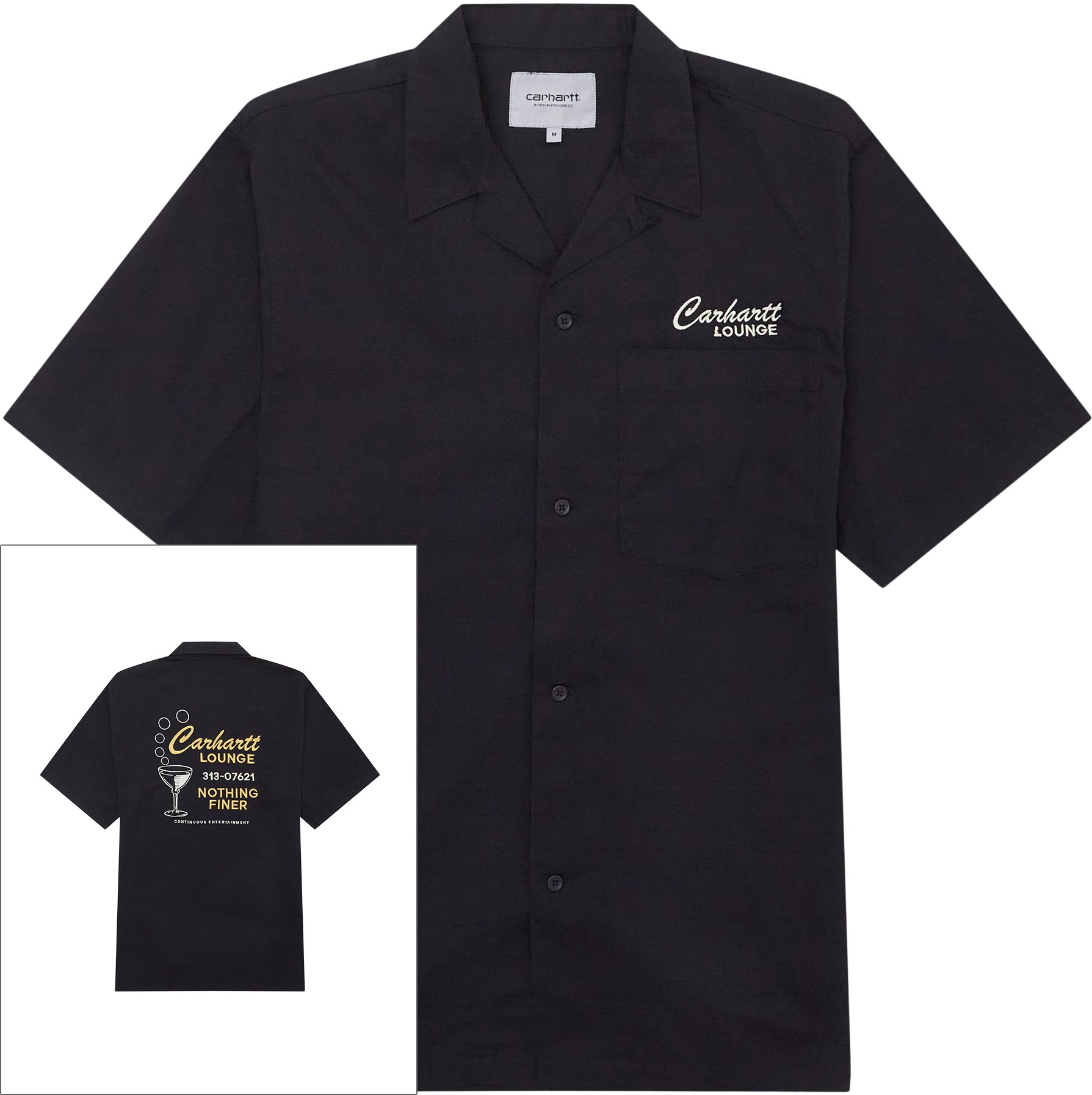 Carhartt WIP Shirts S/S CARHARTT LOUNGE I030046 Black