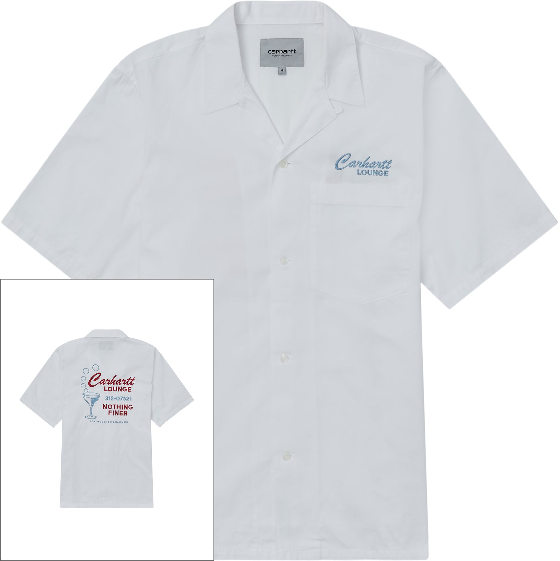 Carhartt WIP Shirts S/S CARHARTT LOUNGE I030046 White