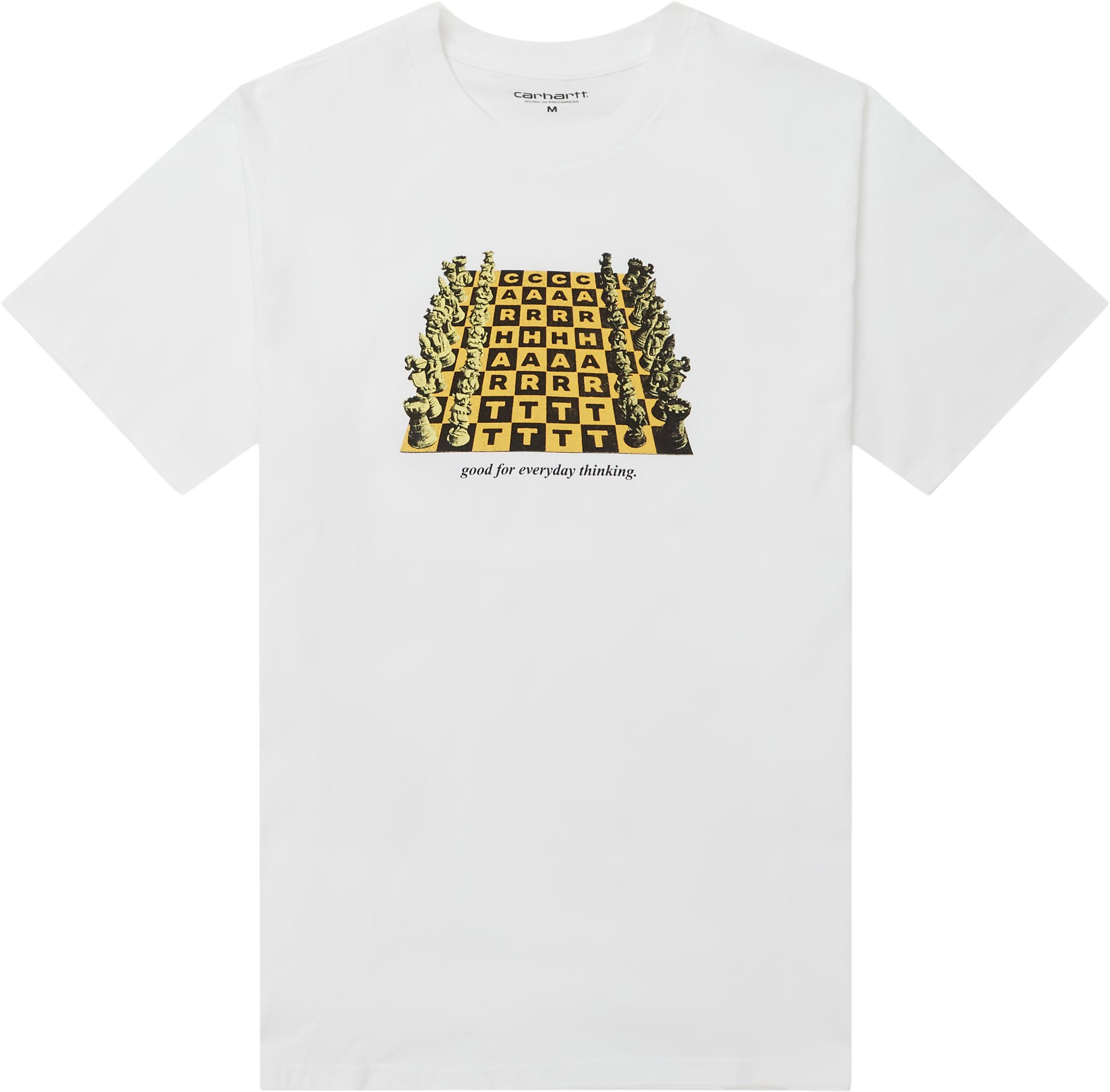 Chessboard Tee - T-shirts - Regular fit - Hvid