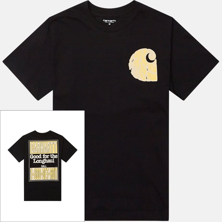 Carhartt WIP T-shirts S/S LONGHAUL I030189 BLACK