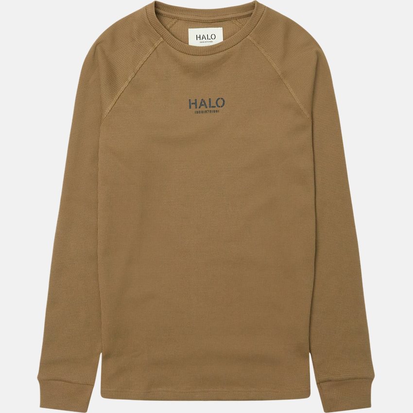 HALO T-shirts WAFFLE LONGSLEEVE 610022 KHAKI