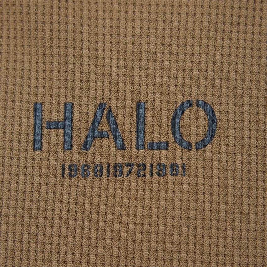 HALO T-shirts WAFFLE LONGSLEEVE 610022 KHAKI