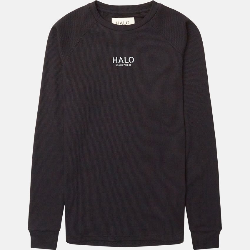 HALO T-shirts WAFFLE LONGSLEEVE 610022 SORT