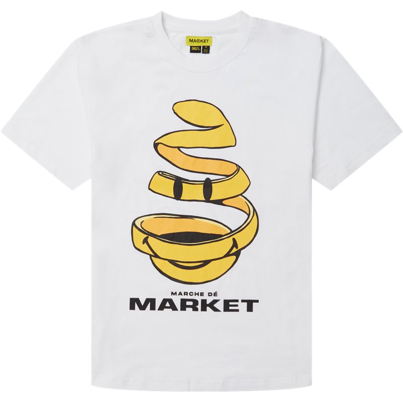 Chinatown Market Smiley Marche De Market  T-shirts White