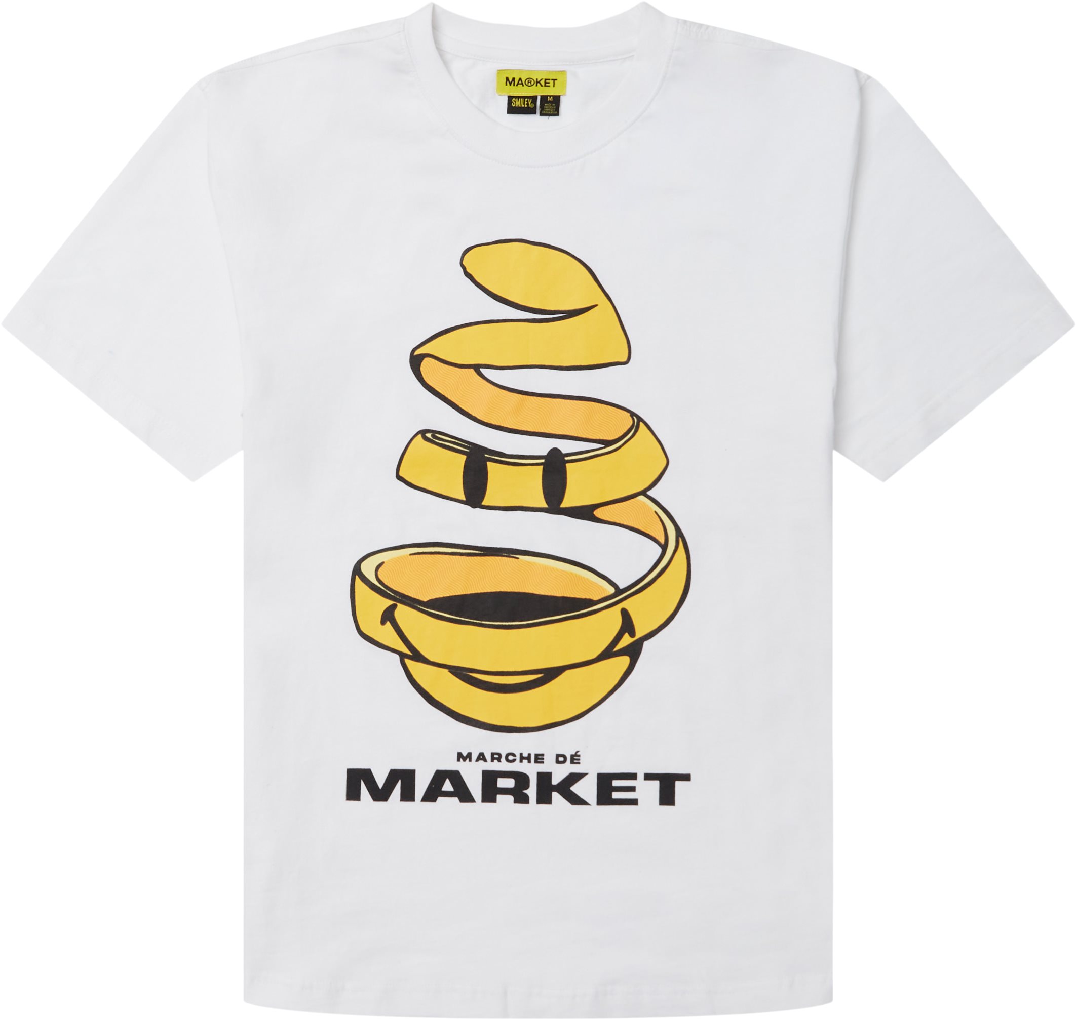 medarbejder I hele verden pint SMILEY MARCHE DE MARKET T-shirts WHITE fra Market 149 DKK