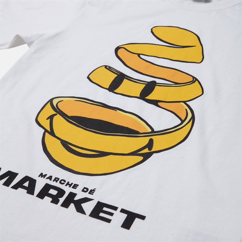 medarbejder I hele verden pint SMILEY MARCHE DE MARKET T-shirts WHITE fra Market 149 DKK