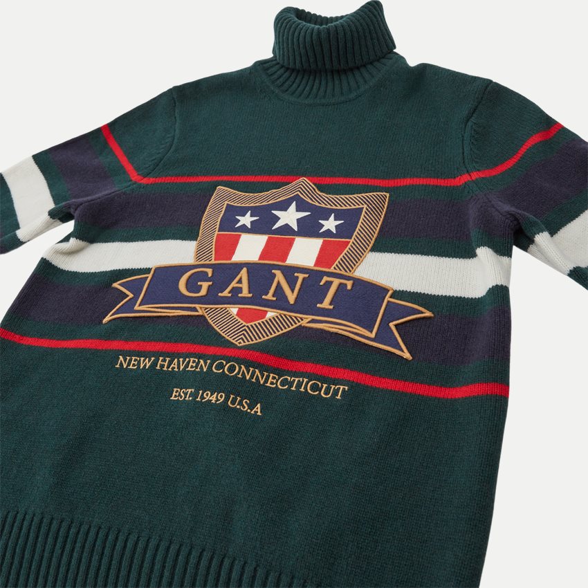 Gant Knitwear 8050134 D1 BANNER SHIELD TURTLENECK GRØN