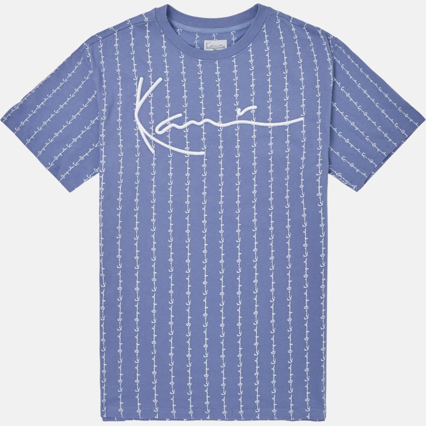 Karl Kani T-shirts SIGNATURE LOGO PINSTRIPE TEE 6030043 BLÅ