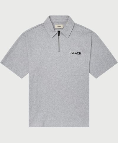 PREACH T-shirts HALF ZIP T 206136 Grey