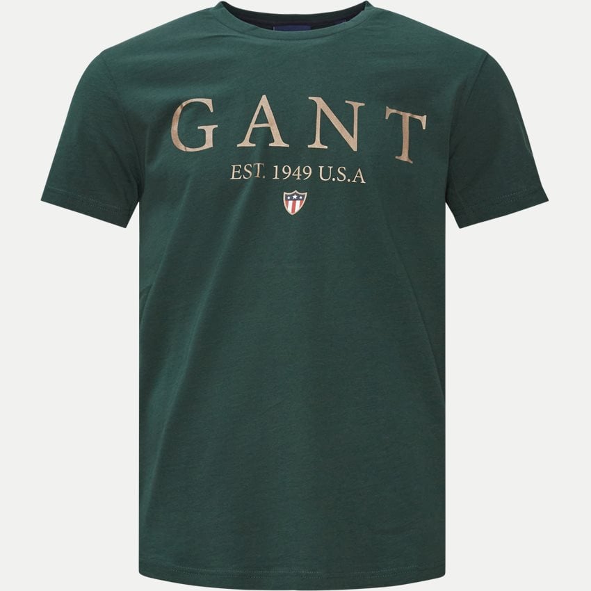 Gant T-shirts 2003119 SHIELD GRAPHIC GRØN