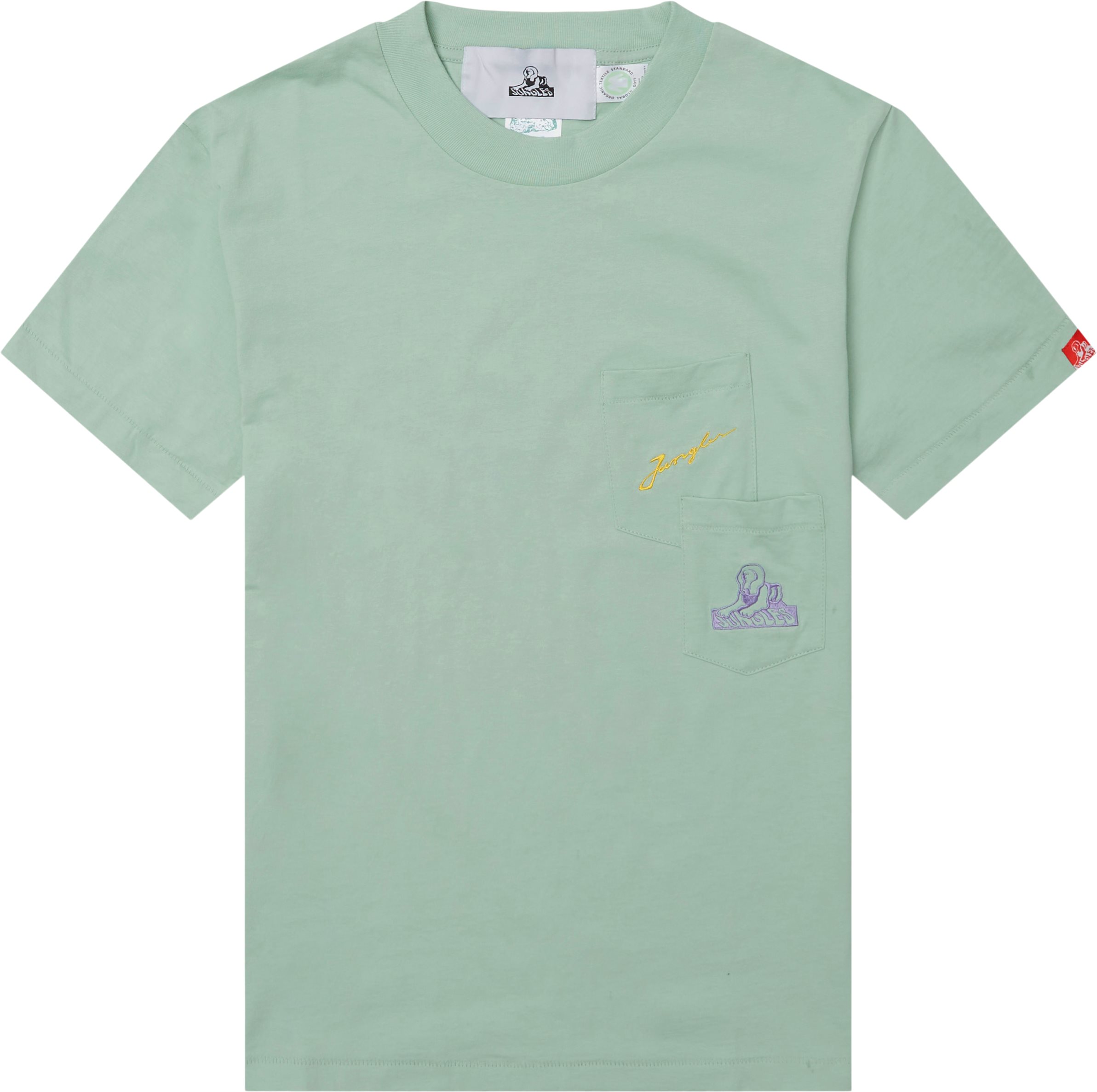 Signature Double Pocket Tee - T-shirts - Regular fit - Turquoise