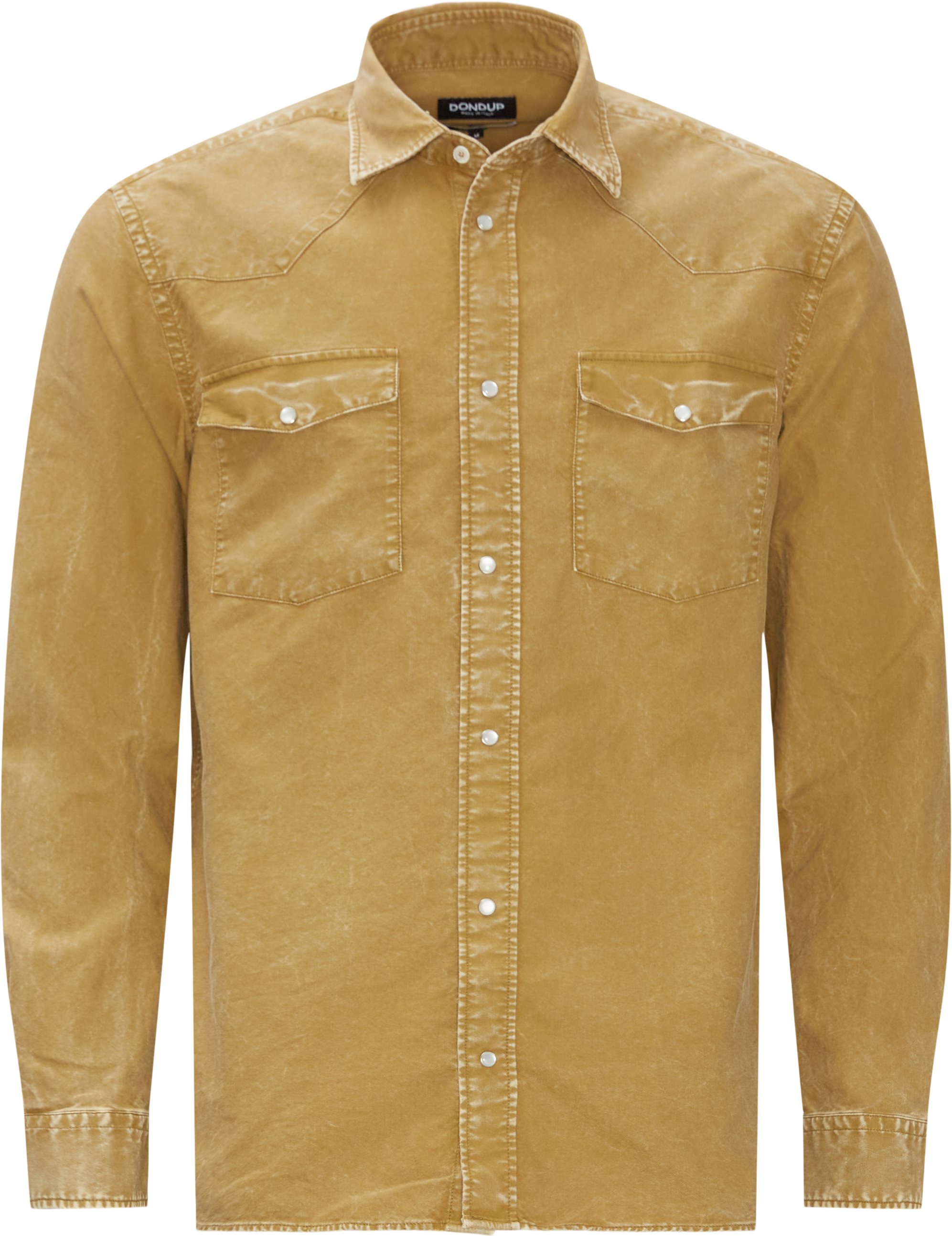 Faded Denim Shirt - Skjorter - Regular fit - Brun