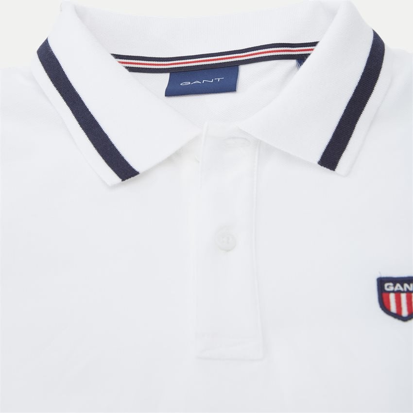 Gant T-shirts GANT RETRO SHIELD SS PIQUE 2002015 WHITE