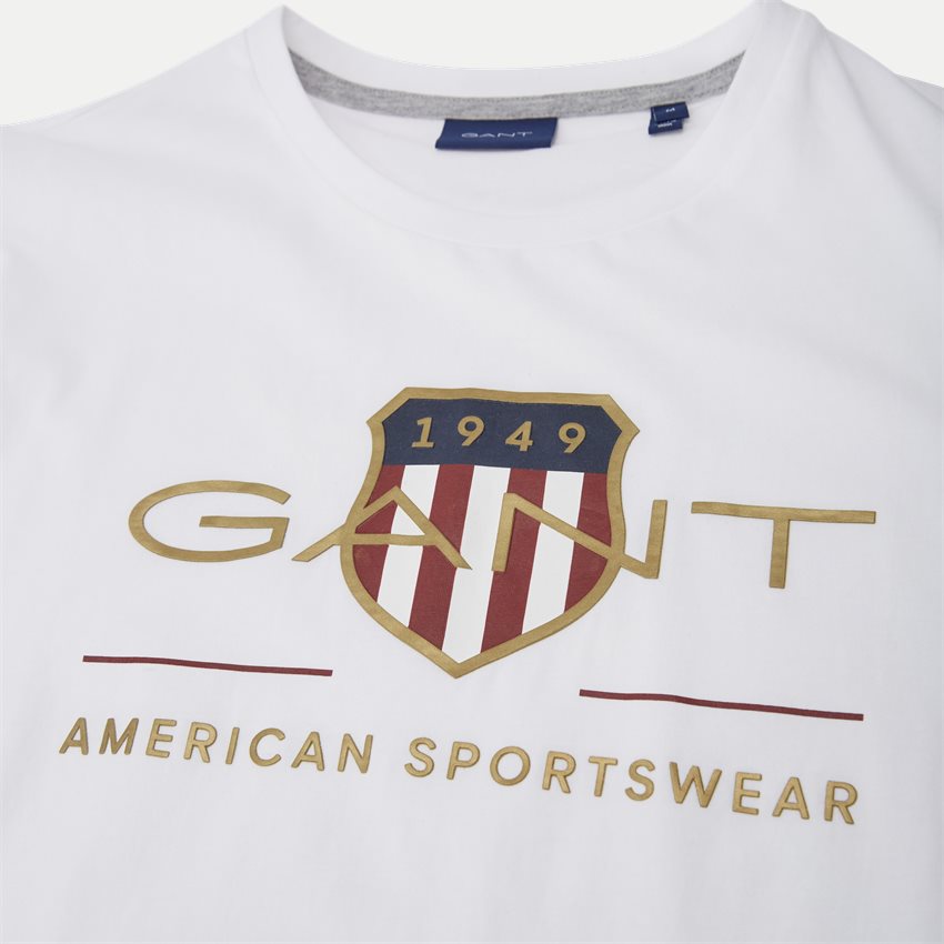 Gant T-shirts ARCHIVE SHIELD SS T-SHIRT 2003099 WHITE
