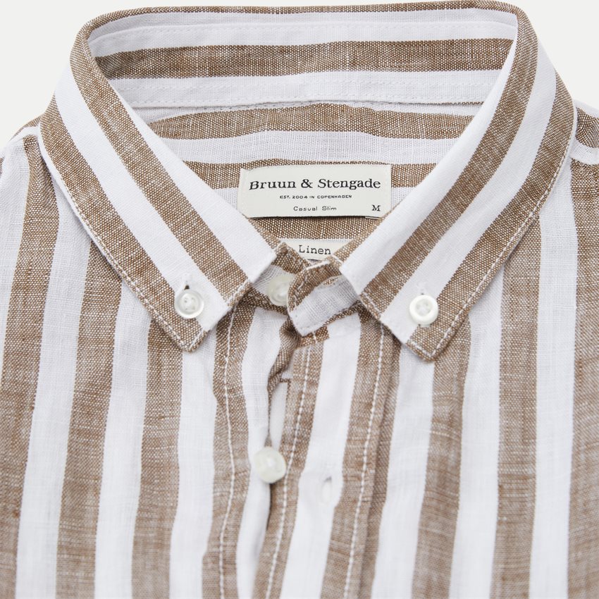 Bruun & Stengade Shirts OCON OCHRE/WHITE