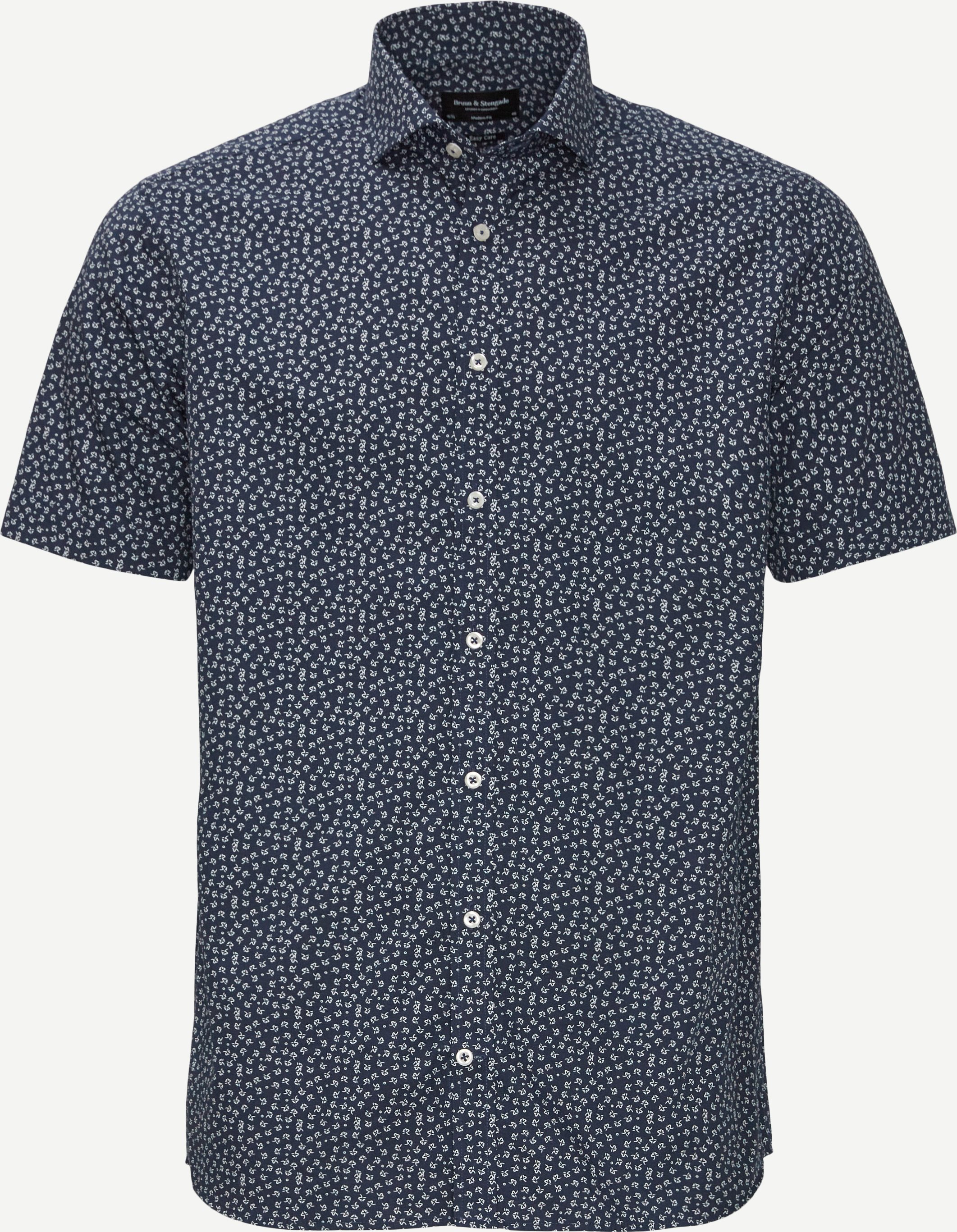 Figo Kortærmet Skjorte - Kortærmede skjorter - Modern fit - Blå