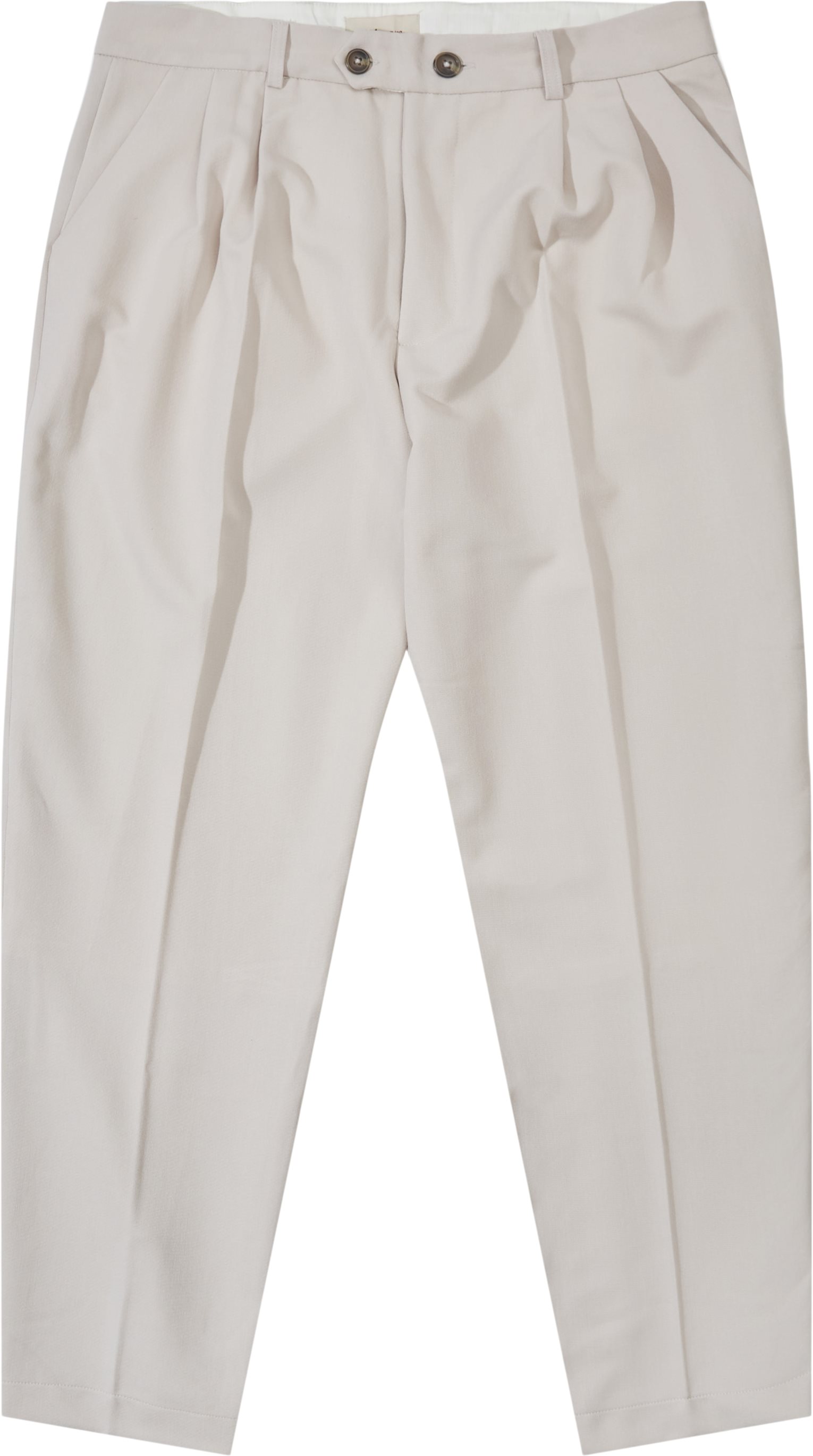 Manors Byxor PLEATED TROUSER Sand