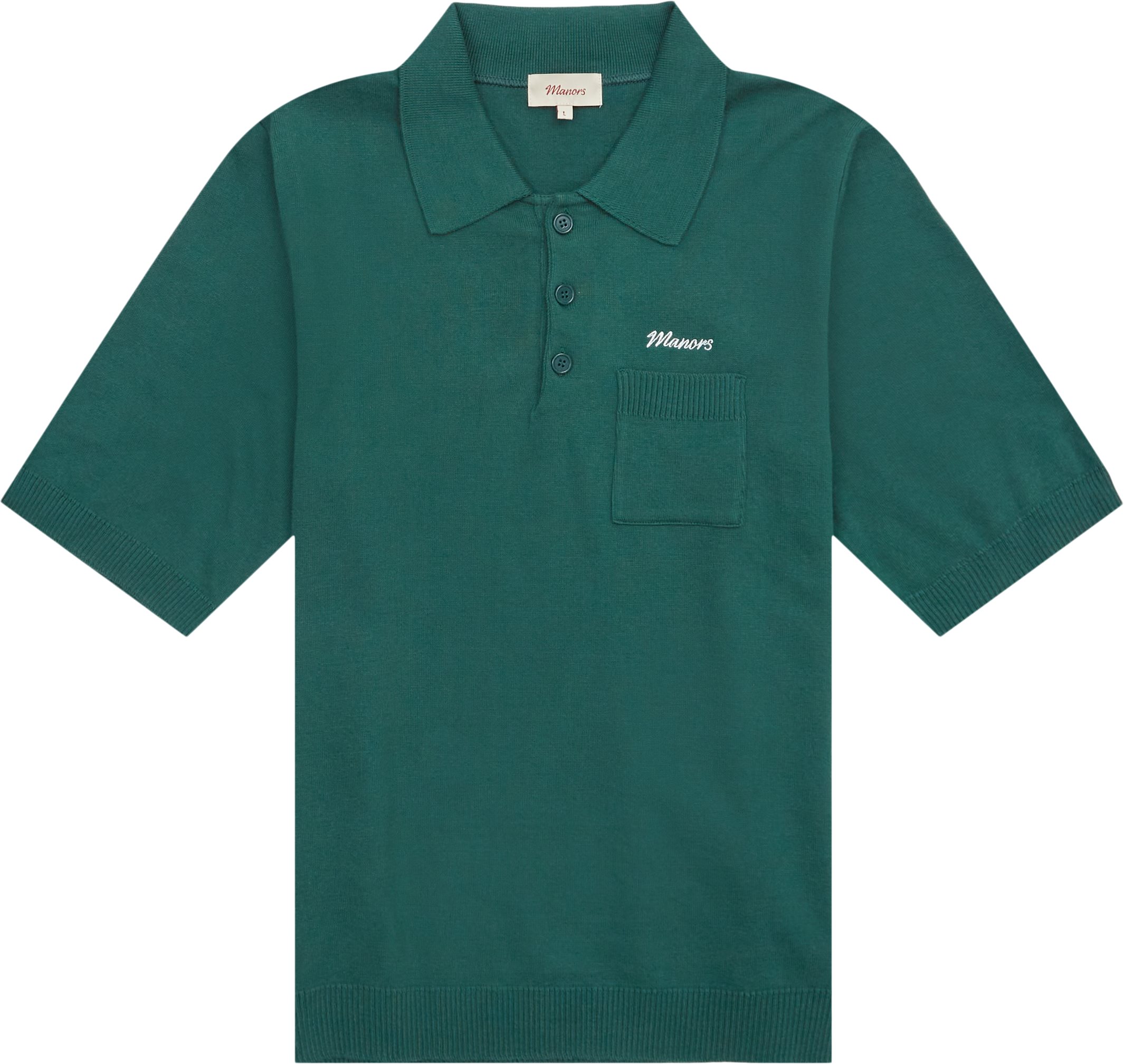 Knitted Polo - T-shirts - Regular fit - Green