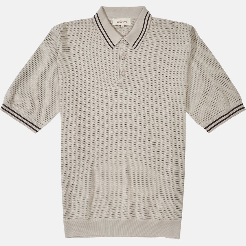 Manors T-shirts TWIN TIPPED POLO SAND