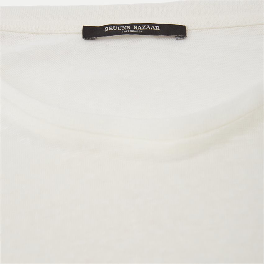 Bruuns Bazaar T-shirts LINEN O-NECK TEE BBM1345 HVID