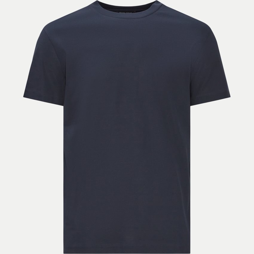 Bruuns Bazaar T-shirts MERCER WIDE O-NECK TEE BBM1347 NAVY