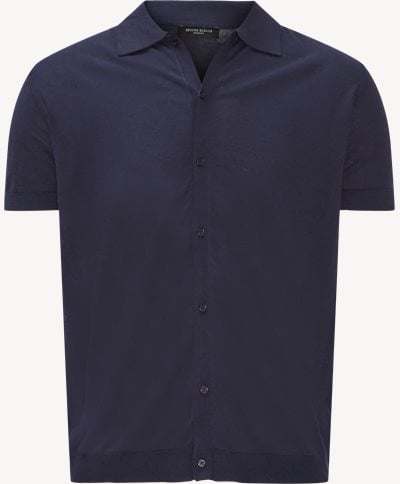 Gerhard Knit Shirt SS Regular fit | Gerhard Knit Shirt SS | Blue