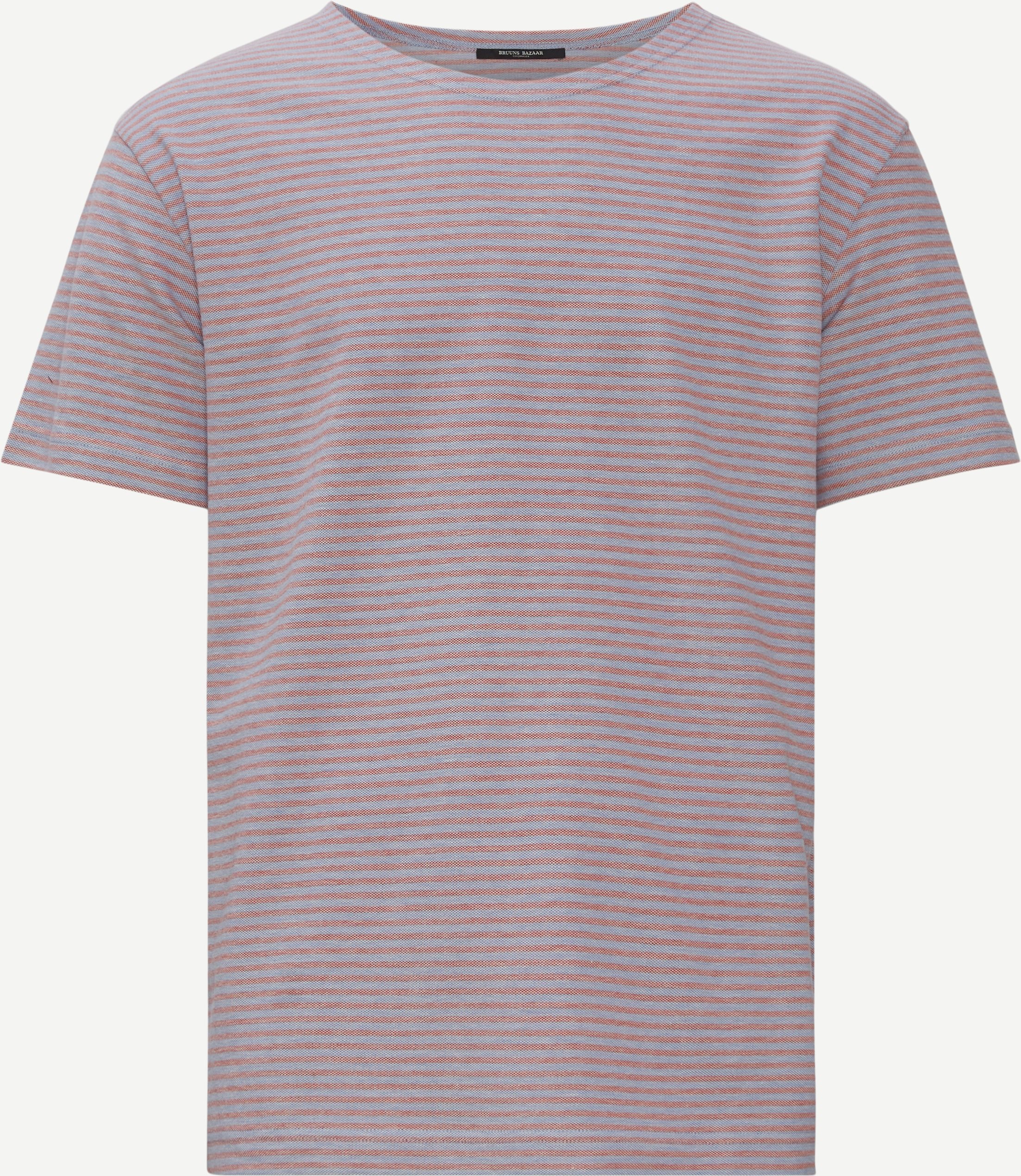 Pete Stribed Pique T-Shirt - T-shirts - Regular fit - Lyserød