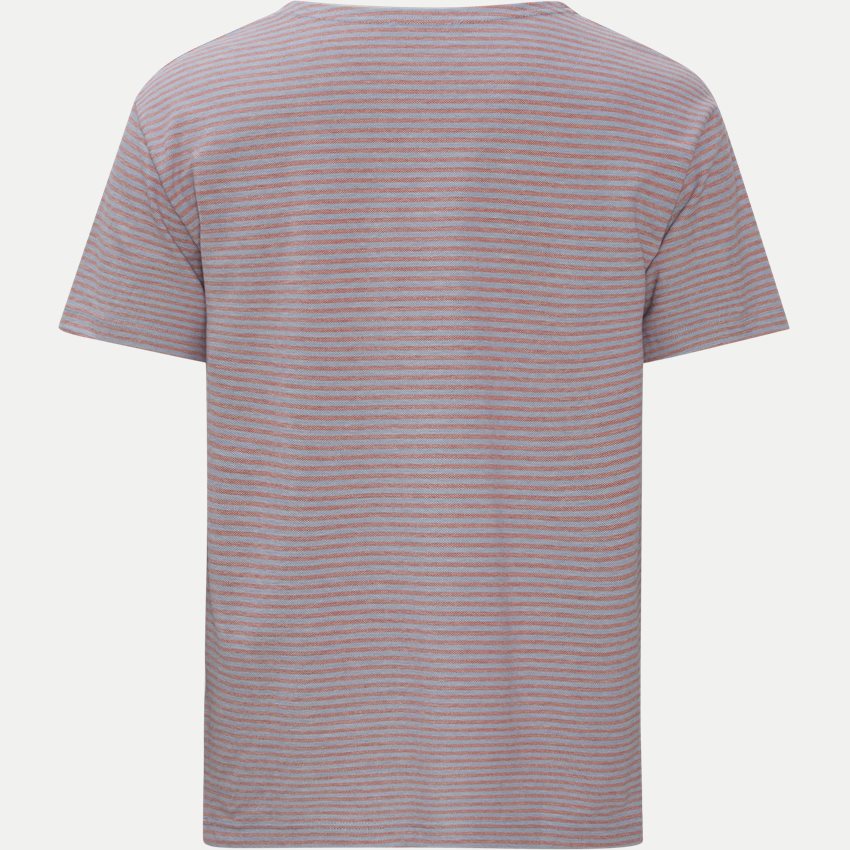 Bruuns Bazaar T-shirts PETE STRIBED T-SHIRT PIQUE BBM1439 SERENITY