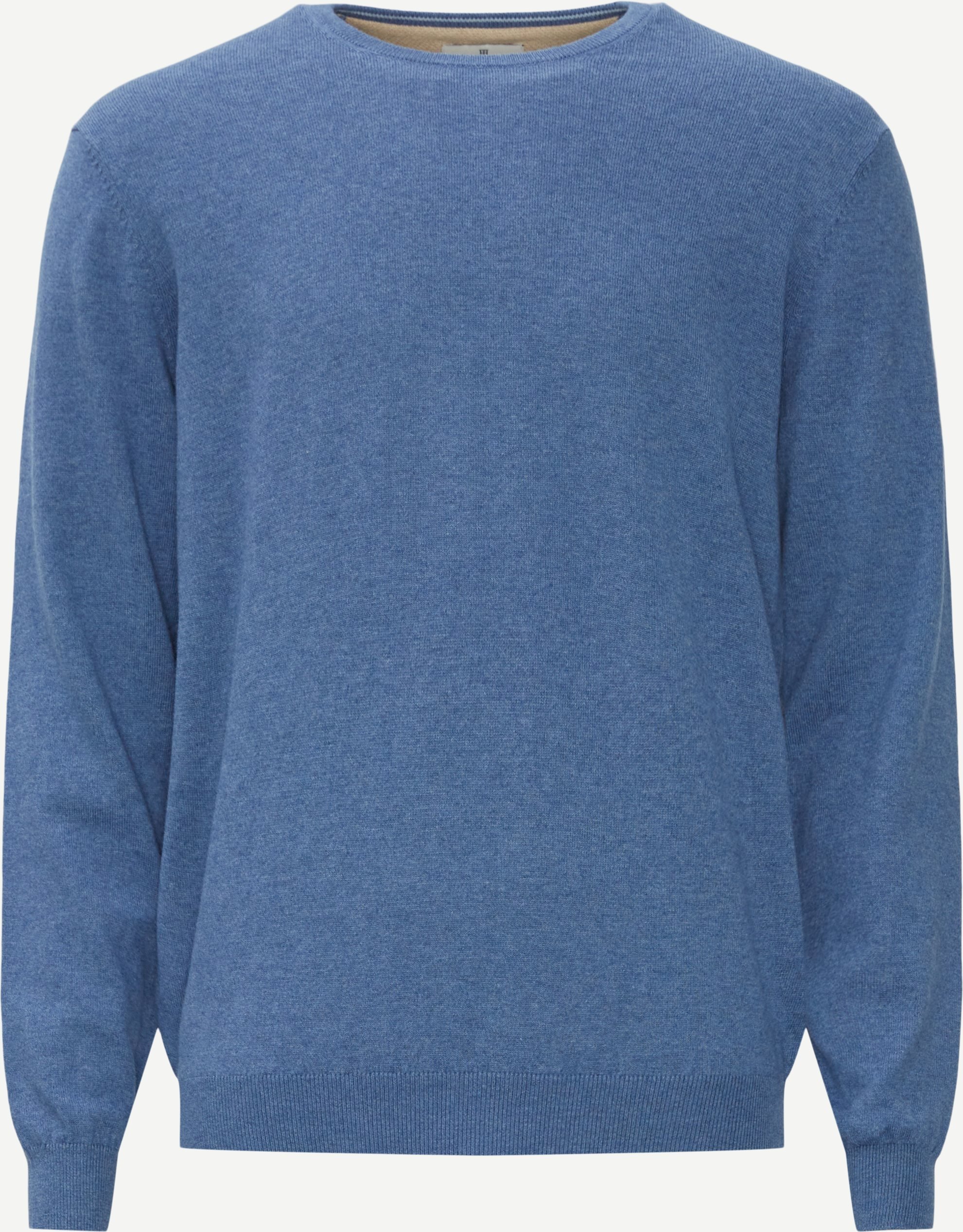 11076 Cotton Cashmere Knit - Strik - Regular fit - Blå