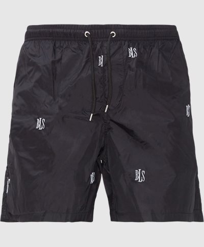 BLS Shorts ALL OVER EMBRODERY SWIM Black