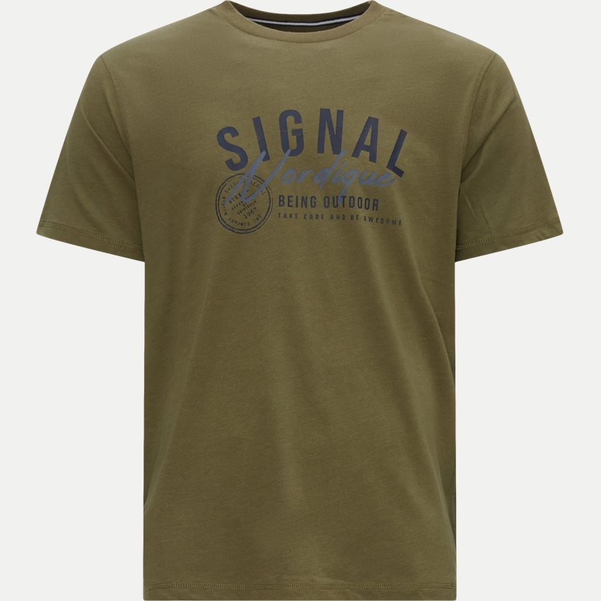 Signal T-shirts KELLER  LOGO L.OLIVE