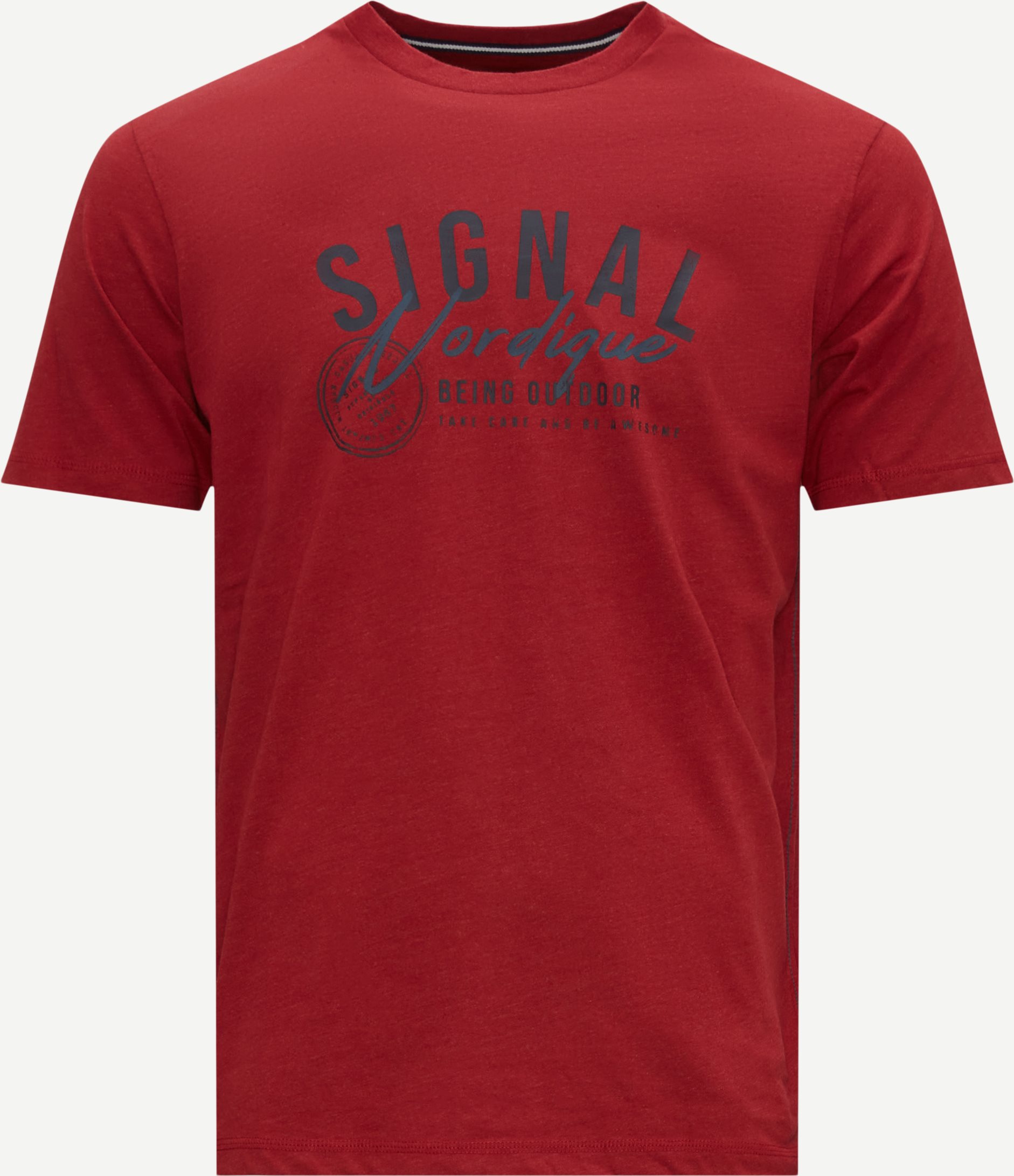 Signal T-shirts KELLER  LOGO Röd