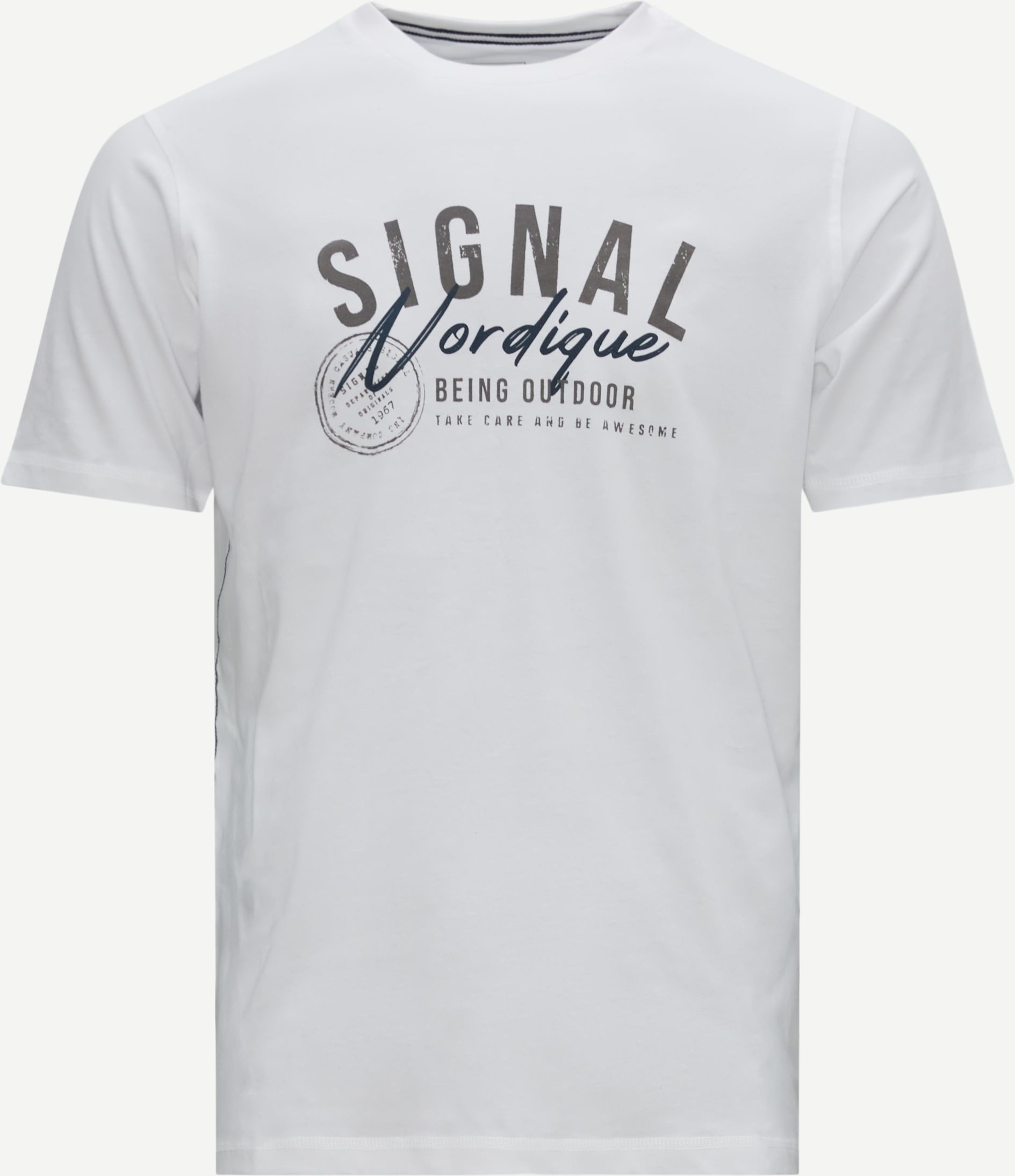 Signal T-shirts KELLER  LOGO Hvid